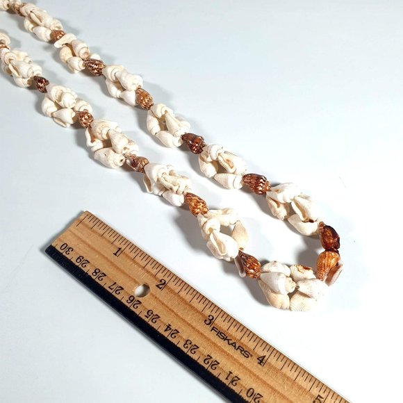 Shell Necklace Womens Jewelry 34" Length Mermaid Costume Beach Boho Colorful - Picture 2 of 4